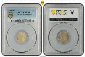 1900-H 10C KM-11  Ag AU58