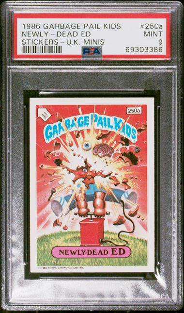 1986 Topps Garbage Pail Kids UK Minis STICKERS-U.K. MINIS #250A Newly-Dead Ed front
