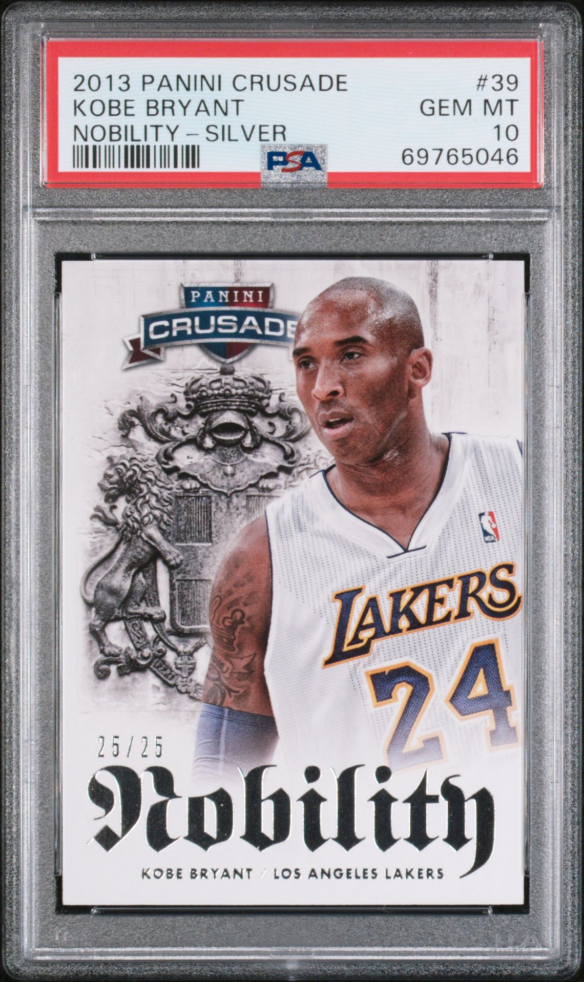 2013 Panini PANINI CRUSADE NOBILITY Silver #39 Kobe Bryant front