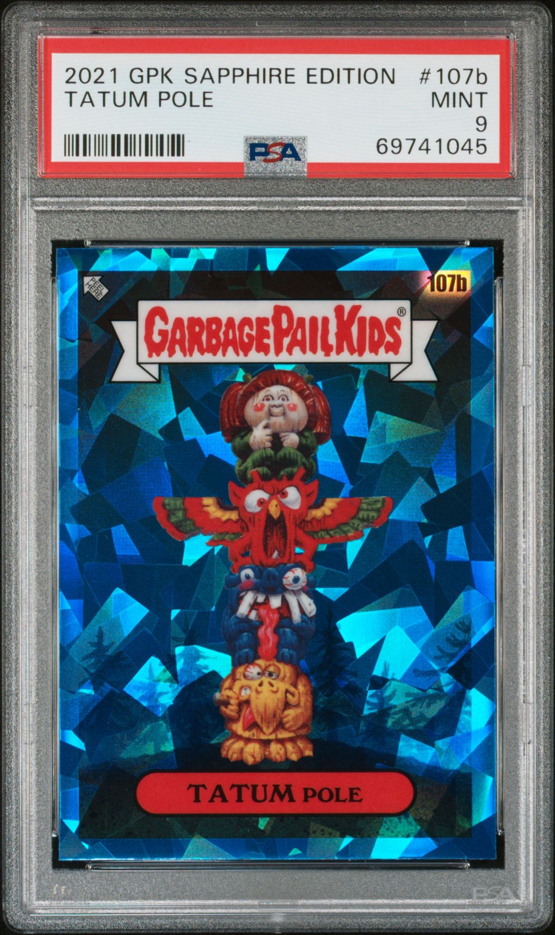 2021 Topps GARBAGE PAIL KIDS SAPPHIRE EDITION #107B Tatum Pole front