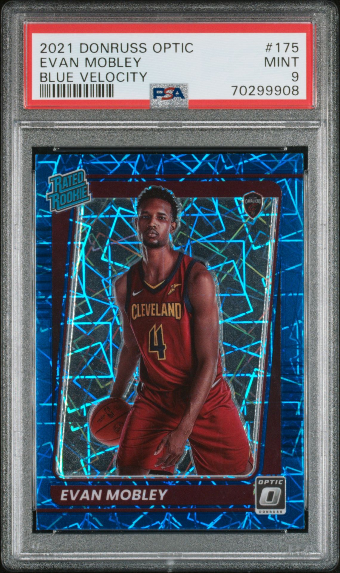 2021 Panini PANINI DONRUSS OPTIC AU-BLACK/GOLD CHOICE #175 Evan Mobley front