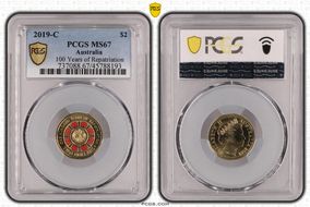 2019-C $2 100 Years of Repatriation Colorized MS67