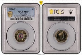 2021-C $2 Indigenous Military Service Colorized MS67