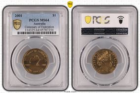 2001 $1 Centenary of Federation MS64