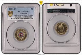 2021-C $2 Indigenous Military Service Colorized MS67