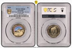 2022 $1 200 Year Royal Agr. Society Colorized MS68