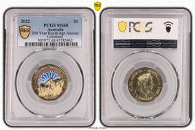 2022 $1 200 Year Royal Agr. Society Colorized MS68