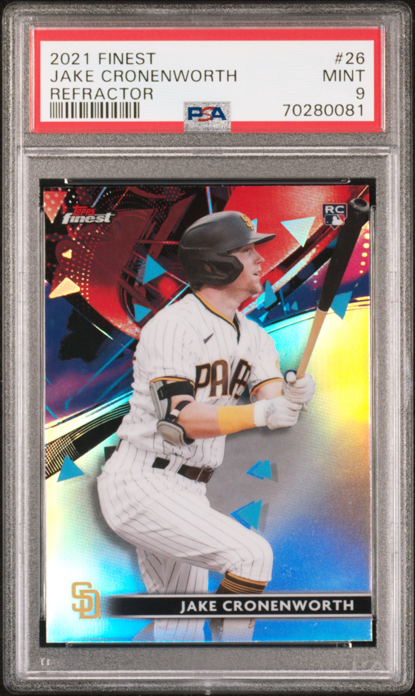 2021 Topps Finest Jake Cronenworth #26 (Refractor) Mint 9 front