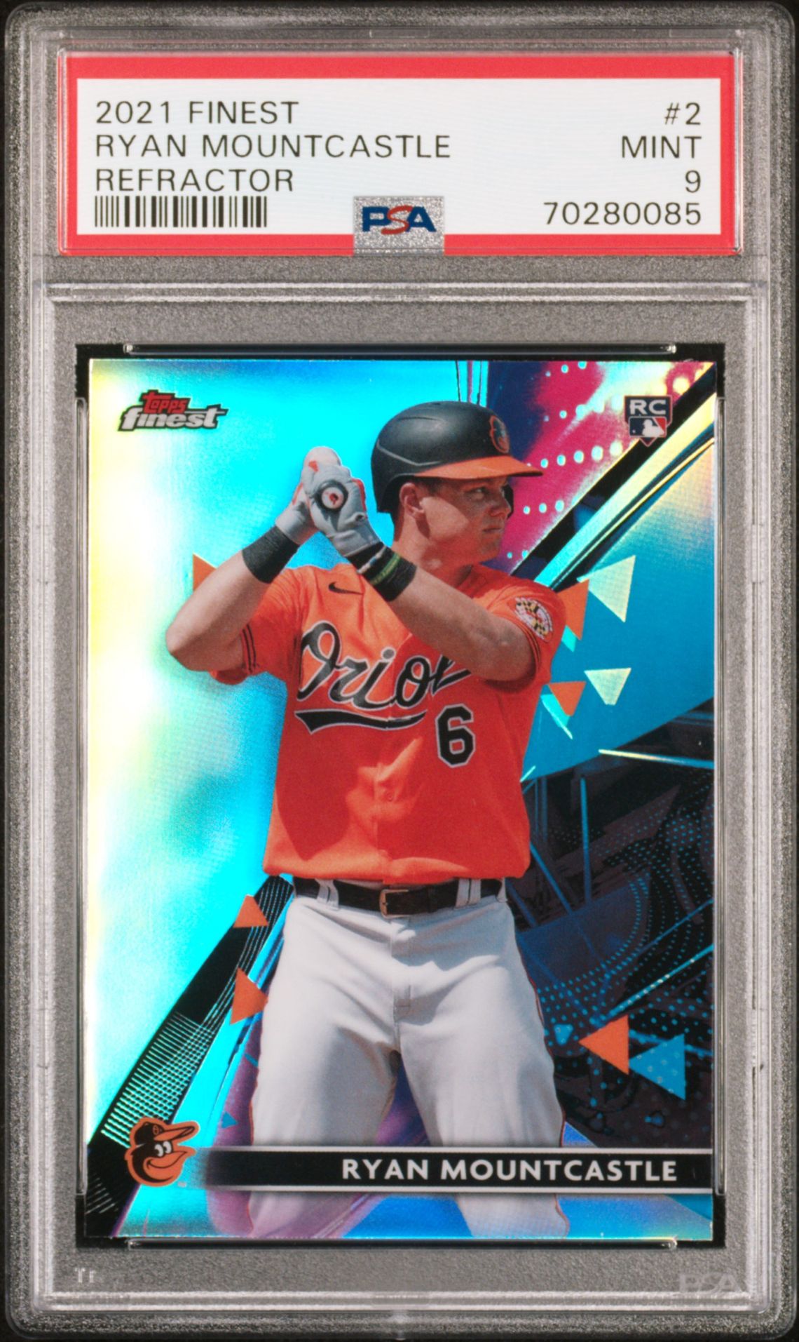 2021 Topps Finest Ryan Mountcastle #2 (Refractor) Mint 9 front