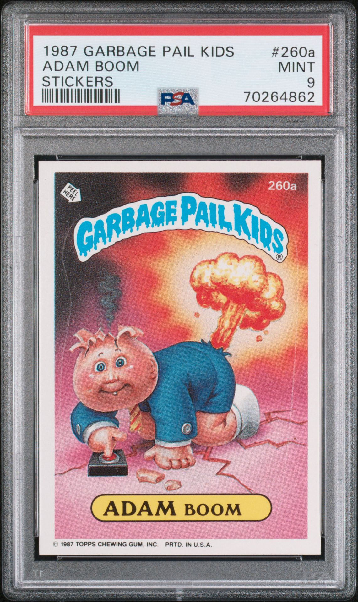 1987 Topps GARBAGE PAIL KIDS STICKERS #260A Adam Boom front
