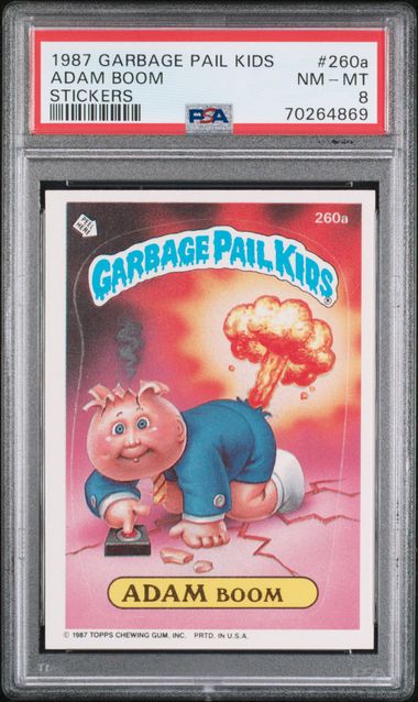 1987 Garbage Pail Kids GARBAGE PAIL KIDS STICKERS STICKERS #260A Adam Boom front