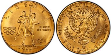 1984-W $10 Olympic MS70