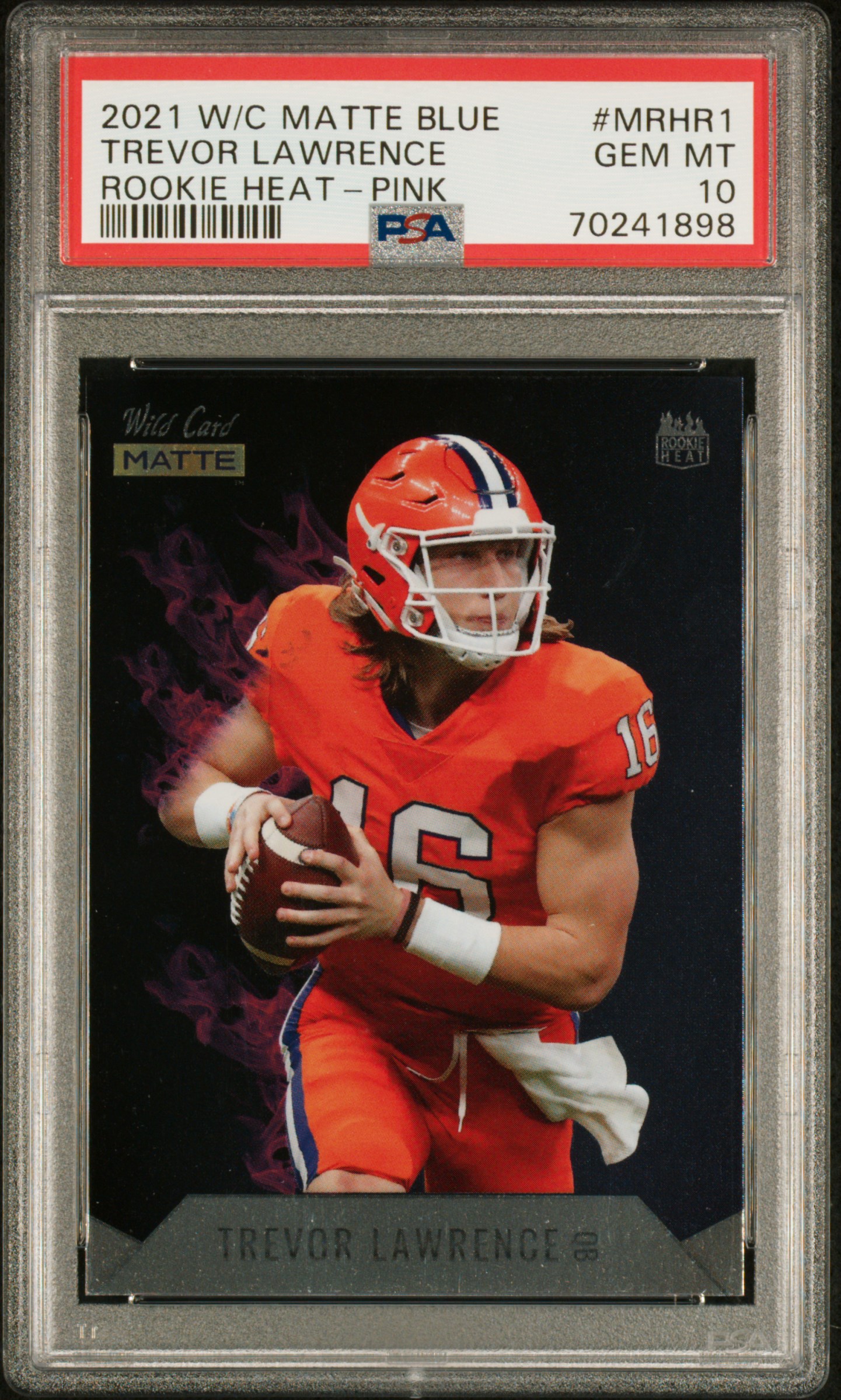 2021 Wild Card Matte Black Trevor Lawrence Rookie Heat Rookie Card