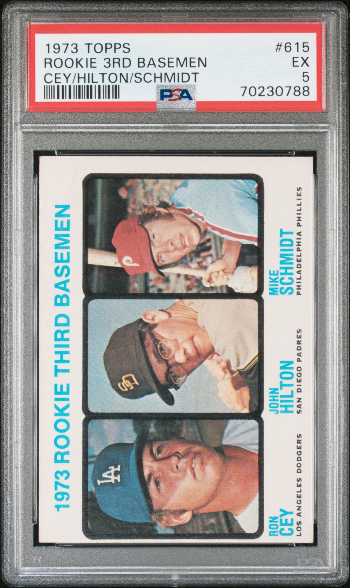 1973 Topps TOPPS CEY/HILTON/SCHMIDT #615 Rookie 3rd Basemen front
