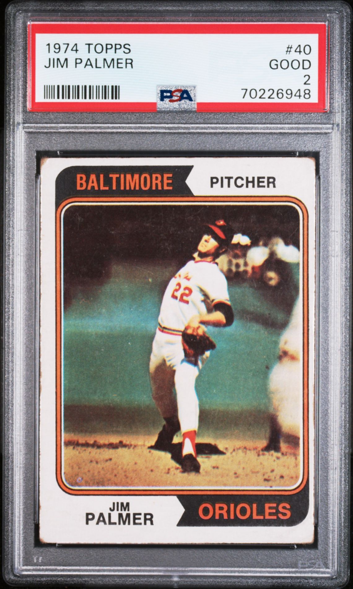 1974 Topps TOPPS #40 Jim Palmer front