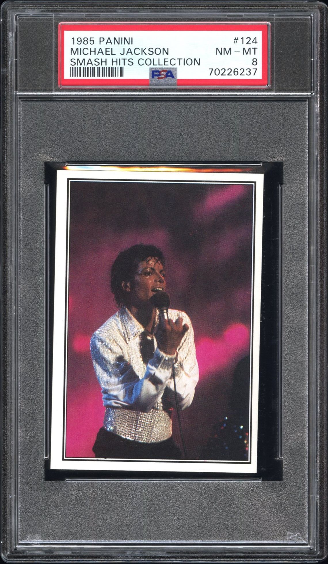 1985 Panini PANINI SMASH HITS COLLECTION #124 Michael Jackson front