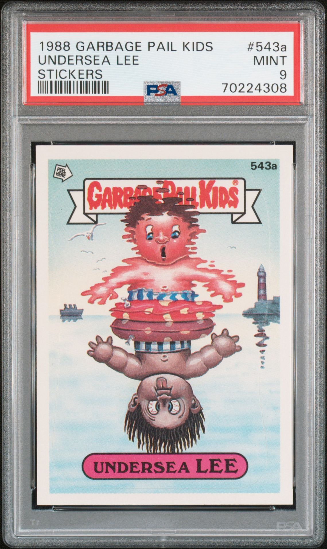 1988 Topps GARBAGE PAIL KIDS STICKERS #543A Undersea Lee front