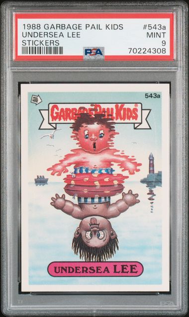 1988 Topps Garbage Pail Kids Series 13 STICKERS #543A Undersea Lee front