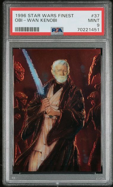 1996 Star Wars Topps Finest #37 Obi-Wankenobi front