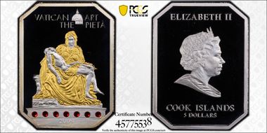 2009 $5 Vatican Art - Pieta PR69DCAM