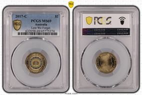 2017-C $2 Lest We Forget Colorized MS69