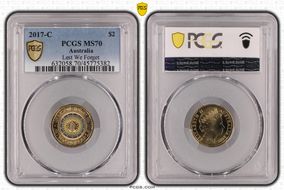 2017-C $2 Lest We Forget Colorized MS70