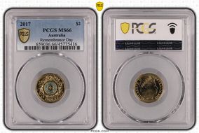 2017 $2 Remembrance Day Colorized MS66