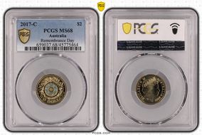 2017-C $2 Remembrance Day Colorized MS68