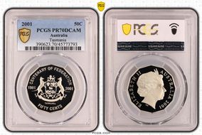 2001 50C Tasmania PR70DCAM