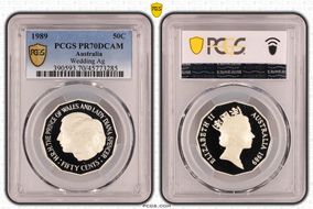1989 50C Wedding Ag PR70DCAM