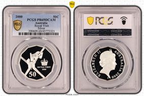 2000 50C Royal Visit Ag PR69DCAM