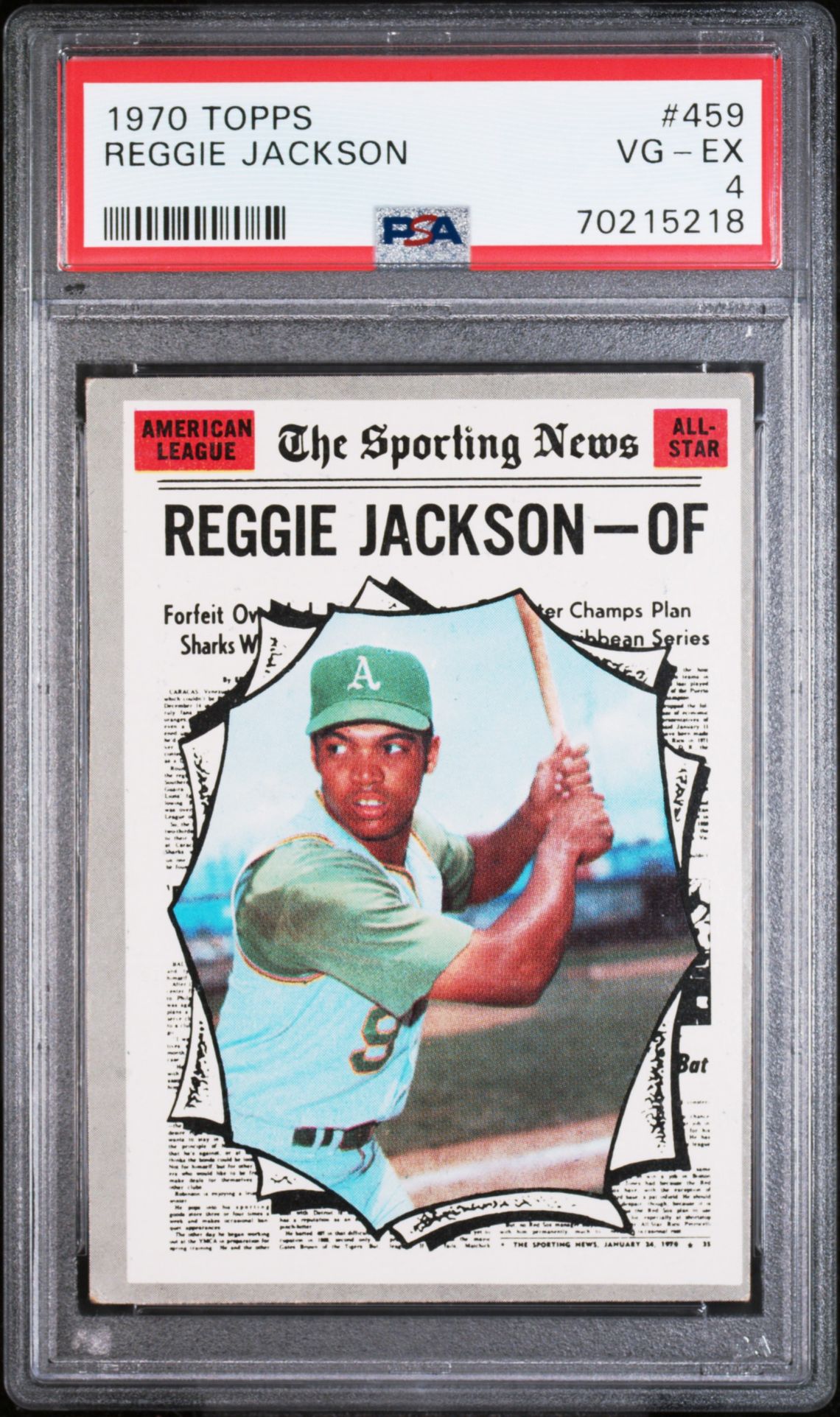1970 Topps Reggie Jackson #459 Vg-Ex 4 front
