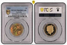 2004 $1 Holographic Kangaroos PR69DCAM