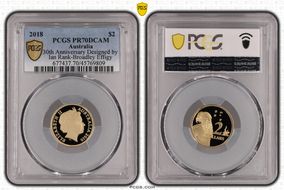 2018 $2 30th Anniversary Designed by Ian Rank-Broadley Effigy PR70DCAM