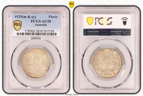 1925(m & sy) Florin AU58