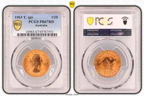 1963 Y. (p) 1/2D PR67RD