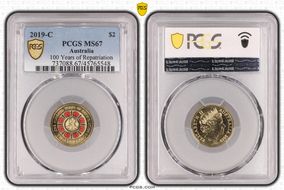 2019-C $2 100 Years of Repatriation Colorized MS67