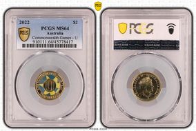 2022 $2 Commonwealth Games - U Colorized MS64