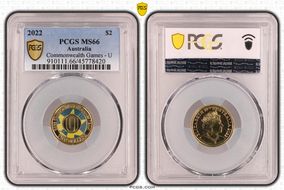 2022 $2 Commonwealth Games - U Colorized MS66