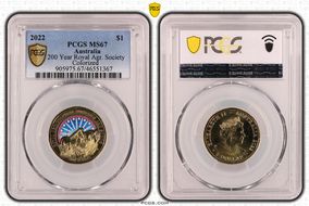 2022 $1 200 Year Royal Agr. Society Colorized MS67