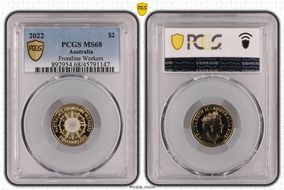 2022 $2 Frontline Workers Colorized MS68