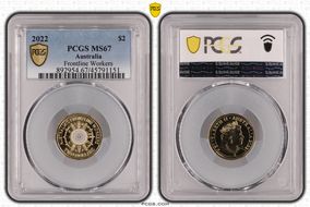 2022 $2 Frontline Workers Colorized MS67