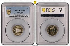 2022 $2 Frontline Workers Colorized MS68