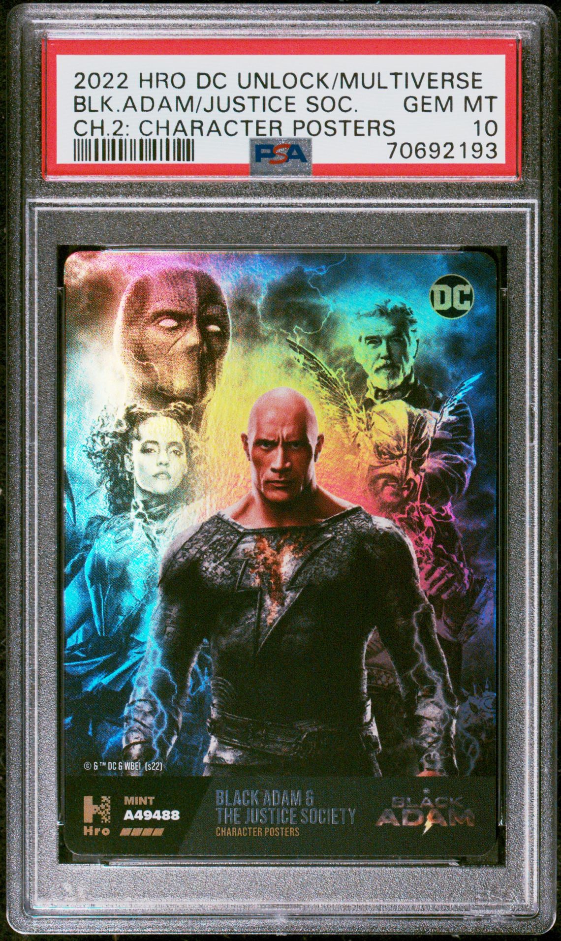2022 HRO DC UNLOCK THE MULTIVERSE CHAPTER 2 CH.2: CHARACTER POSTERS Blk.Adam/Justice Soc. front