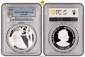 2022 $1 Kangaroo Ag Impressions of Australia PR70DCAM