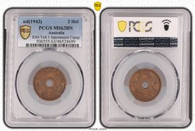 (1943) 2 Shil KM-Tn4.1 Internment Camp MS63BN