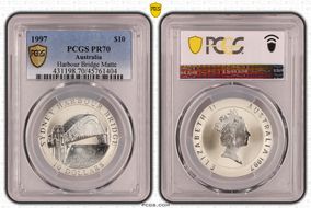 1997 $10 Harbour Bridge Matte PR70