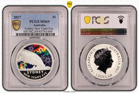 2017 $1 Sydney New Years Eve MS69