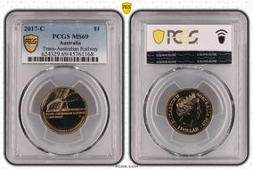 2017-C $1 Trans-Australian Railway MS69