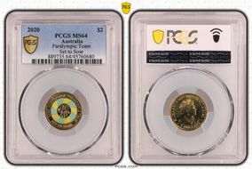 2020 $2 Paralympic Team Set to Soar - Colorized MS64